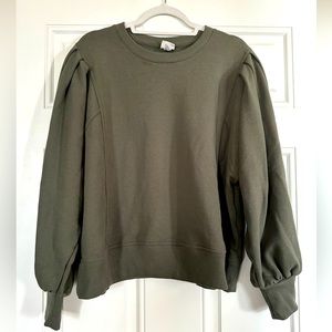 Balloon Sleeve Crewneck